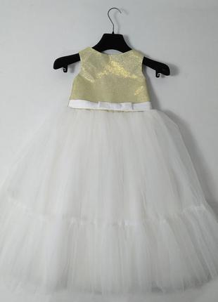 Нарядное праздничное пышное платье для девочки 6-7 лет 122-128 рост2 фото