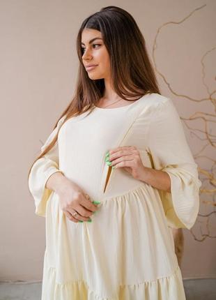 Сукня для вагітних з секретом для годування (плаття для вагітних, секрет для годування)3 фото