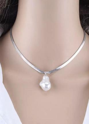 Підвіска намисто з перлами у стилі zara mango