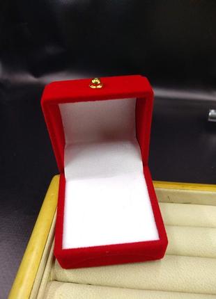 Ювелірна подарункова упаковка футляр для кільця сережок скриня скринька оксамитова3 фото