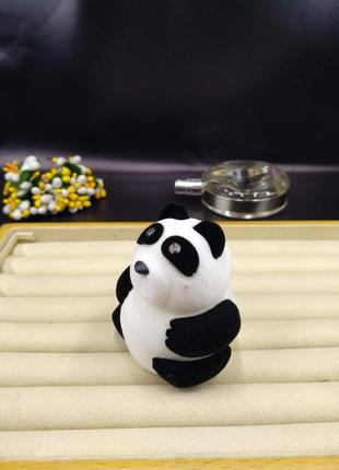 Ювелірна подарункова упаковка футляр коробочка для каблучки сережок панда оксамит4 фото