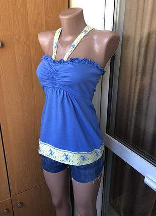 Топ бандо без бретелей без лямок denim co