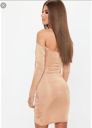 Мини платье на плечи с драпировкой 3