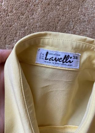 Lavelli 💯 % шелк люксовая блузка рубашка  в лимонном цвете винтаж7 фото