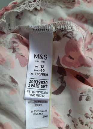 Красивая майка пеньюар mark&spencer uk12 40 eur 46 48 m l5 фото