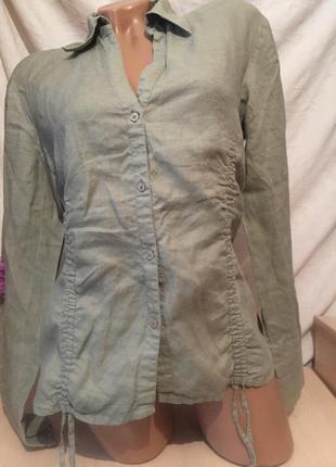 Лляна сорочка / блуза на затягуванні