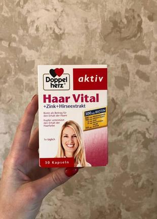 Вітаміни doppelherz haar vital + zink + hirseextrakt