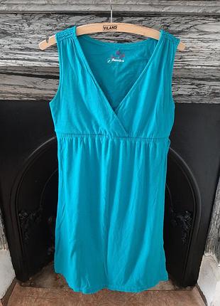 Beach basics сукня-халат, піжама домашня одяг тепла з запахом вгорі цілісний пояс темна бірюза домашній одяг