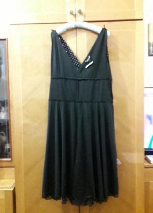 Evans р 24 шифоновое платье в  горошек8 фото