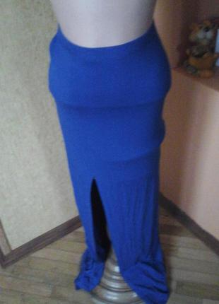 Длинная синяя юбка фирмы atmoshere