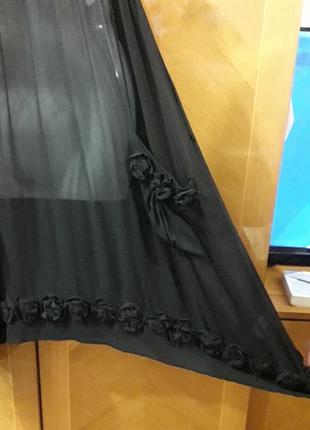 French connection  р.8 шёлковое шифоновое  полупрозрачное платье сарафан  накидка туника6 фото
