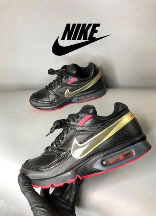 Кроссовки женские nike air max 309341 кожаные текстильные чёрные оригинал