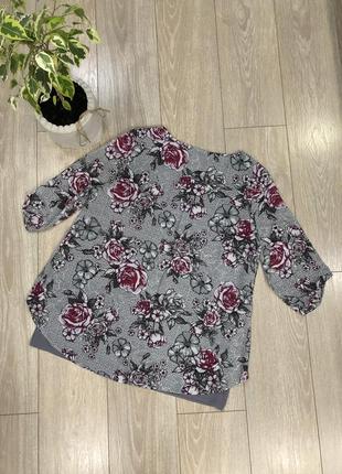 Блузка в цветы размер 14-163 фото