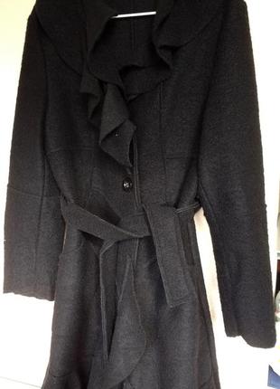 Пальто без подкладки шерсть италия м-л