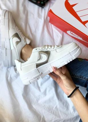 Кросівки nike air force pixel gold chain white кроссовки7 фото