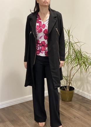 Плащ пальто h&m чёрный 4