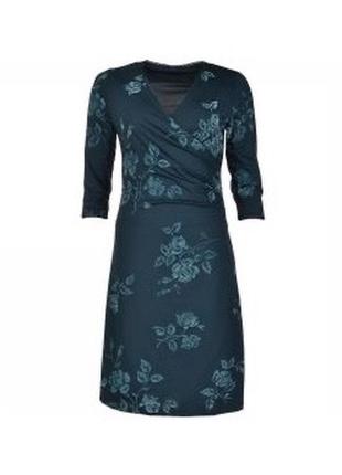 Платье king louie изумрудное напыление бархата зелёное имитация запаха миди