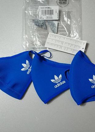 Набор 3 шт многоразовая маска размер small унисекс adidas германия оригинал