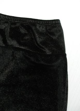 Черные велюровые леггинсы лосины george мелкий шиммер eur44/46 uk16/183 фото