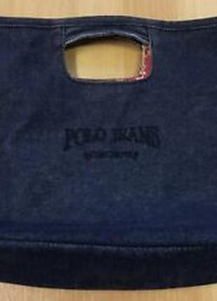 Брендовая винтажная сумка из денима\ralph lauren polo jeans co\америка3 фото