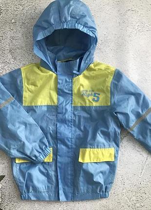 Куртка вітровка дощовик, на підкладці, lupilu. німеччина. 110-116