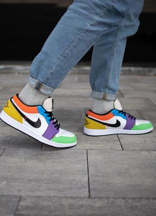 Nike jordan 1 low multicolor (36рр - 45рр) кросівки найк джордан 1