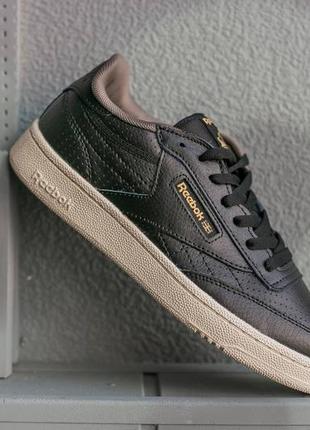 Reebok classic, чоловічі кросівки рібок чорні3 фото