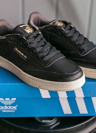 Reebok classic, чоловічі кросівки рібок чорні6 фото