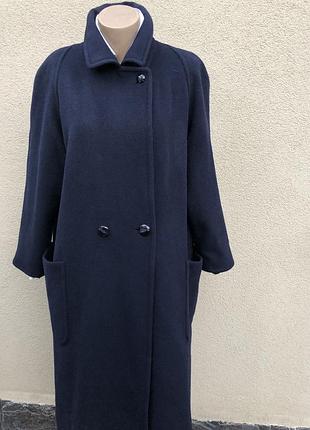 Кашемір,вовна,вінтаж,синее пальто,реглан,