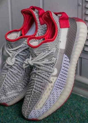 Adidas yeezy boost 350 silver red❤️36рр-45рр❤️кроссовки адидас изи 350, кросівки ізі буст 350