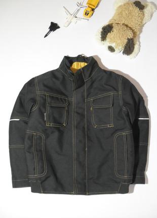 Коричневая теплая деми куртка mascot-128