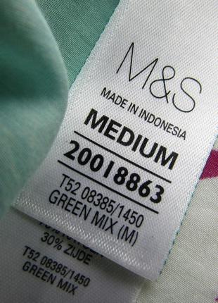 Цветочная пляжная туника m & s collection натуральная ткань размер м3 фото