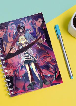Скетчбук (sketchbook) для малювання з принтом "angels of death ангел кровопролиття"
