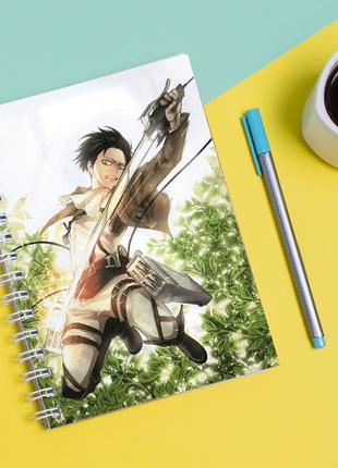 Скетчбук (sketchbook) для рисования с принтом "attack on titan - вторжение титанов 3"