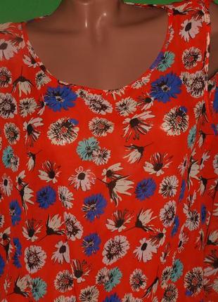 Яркая шифоновая блуза (л замеры) с узором, красивая, замечательно смотрится2 фото