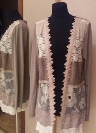 Ніжна кофта кардиган linea tesini (німеччина) разів.36-38 (s-m)