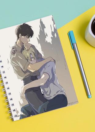 Скетчбук (sketchbook) для рисования с принтом "banana fish - банановая рыба 3"1 фото