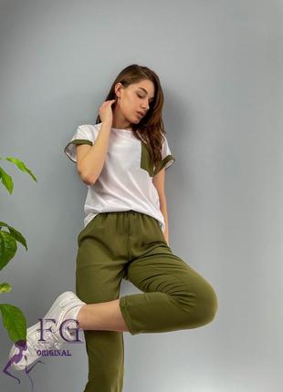 Женский летний костюм с брюками "персей", 42,44,46,48,50,52 р, 4 цв.4 фото
