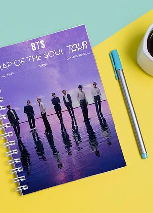 Скетчбук (sketchbook) для рисования с принтом "bts"