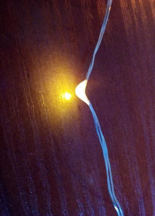 Світлодіодна гірлянда роса дріт крапля usb 10м, 100 світлодіодів9 фото