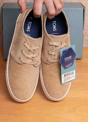 Оригинал! toms carlo мужские летние кеды. us7/eur39/25cм