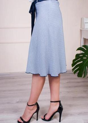 Летняя юбка (синяя с белым)2 фото