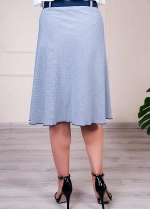 Летняя юбка (синяя с белым)9 фото