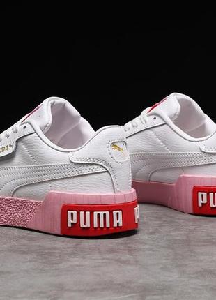 Puma cali🆕шикарные женские кроссовки🆕кожаные бело-розовые кеды пума кали5 фото
