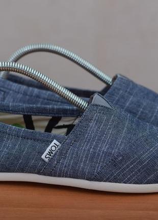 Слипоны, кеды, эспадрильи джинсовой расцветки toms, 38.5 размер. оригинал