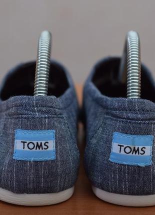 Слипоны, кеды, эспадрильи джинсовой расцветки toms, 38.5 размер. оригинал4 фото