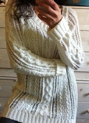 Ажурная белоснежная туника платье 10-12-14 италия