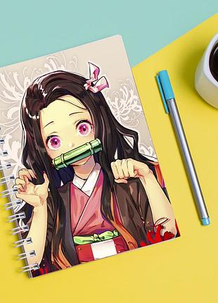 Скетчбук (sketchbook) для малювання з принтом "demon slayer-клинок, розсікає демонів 8"