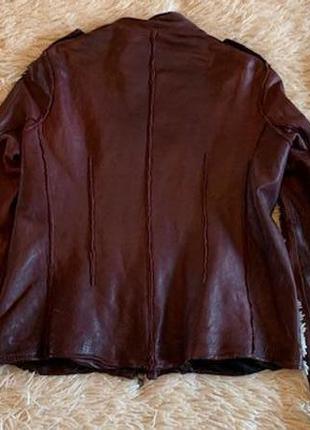 Брендовая кожаная куртка imperial, италия, оригинал, р-р s.3 фото