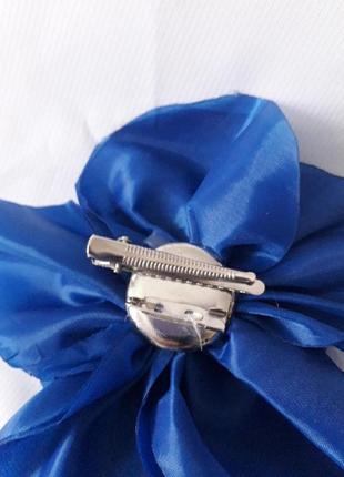 Шпилька для волосся синій квітка2 фото